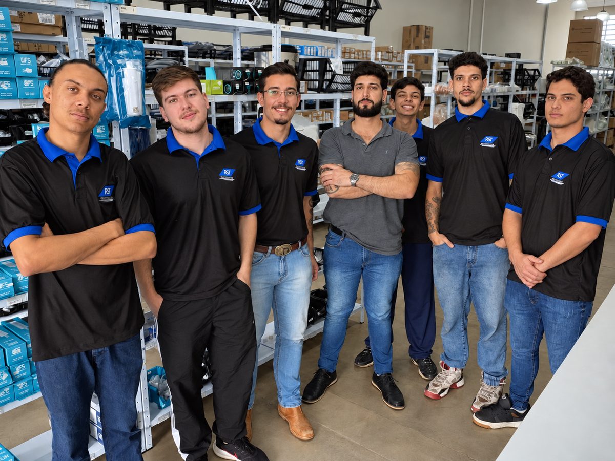 Equipe da First Refrigeração na loja